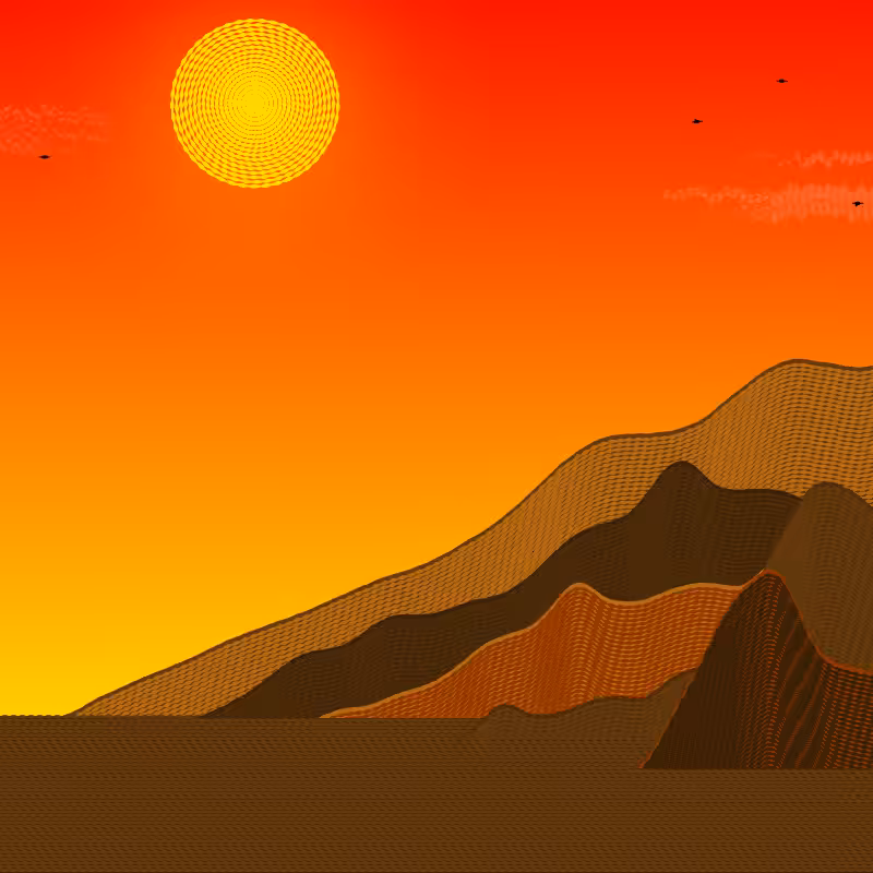 Painted Mountain Sunset #111