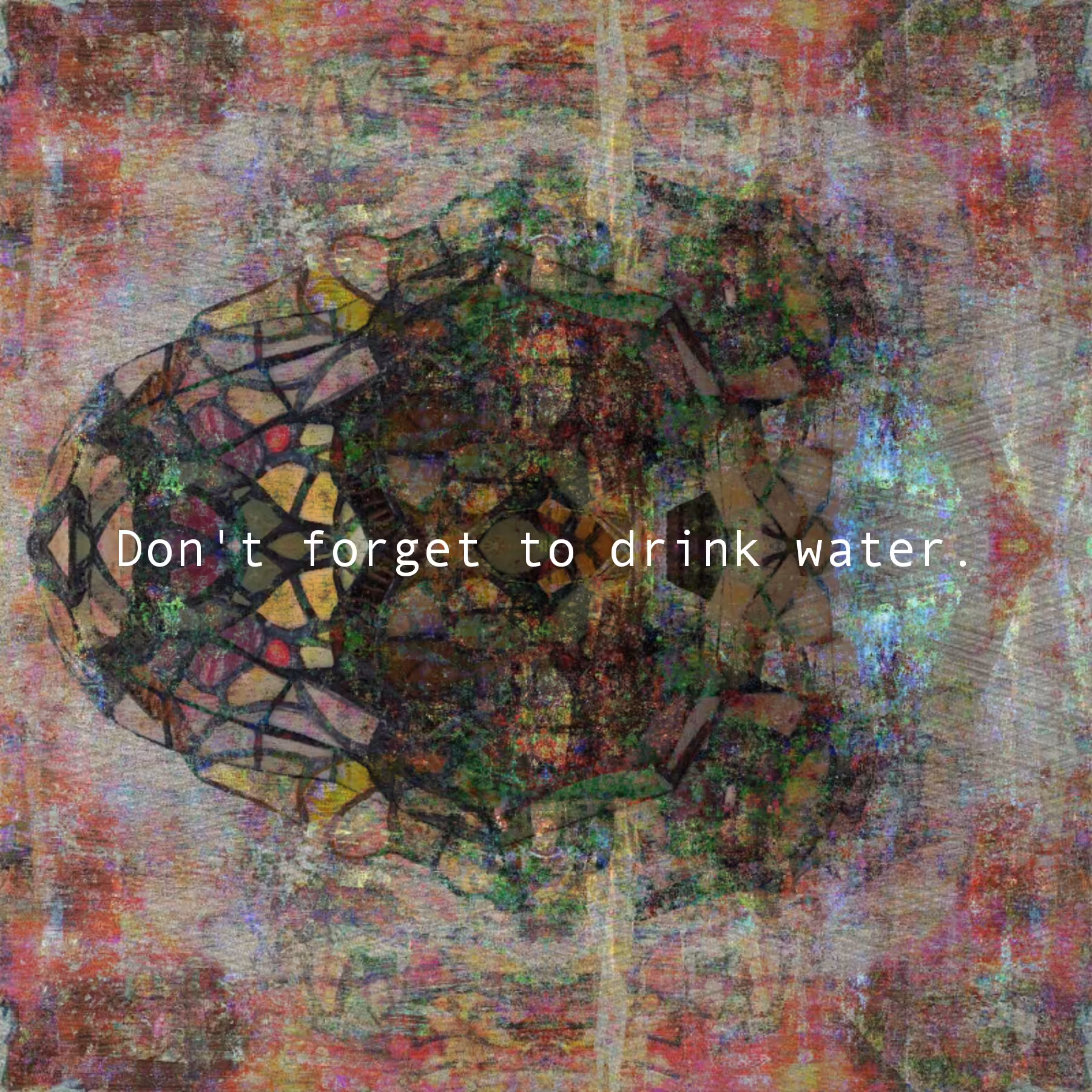 Don't forget to drink water
