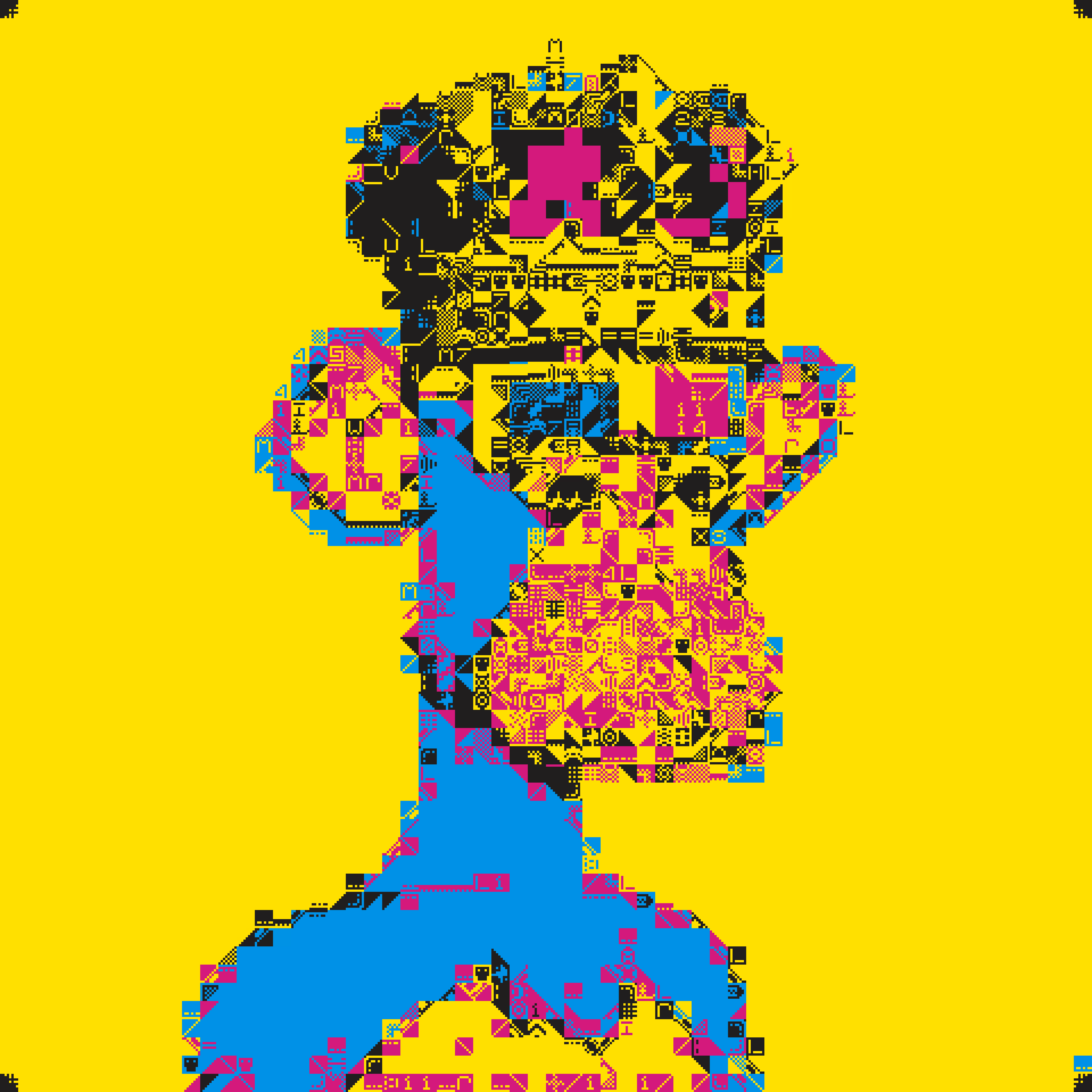 3D CUBIST APES #26