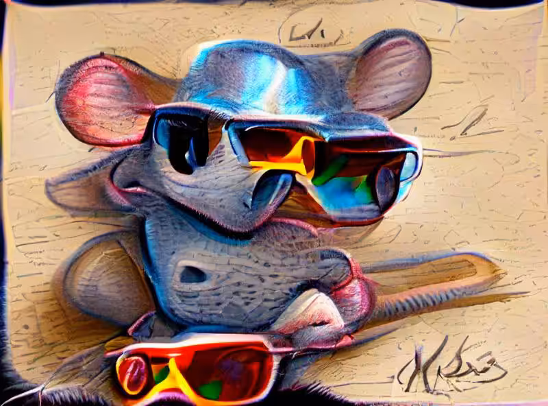 cool mouse wearing sunglasses