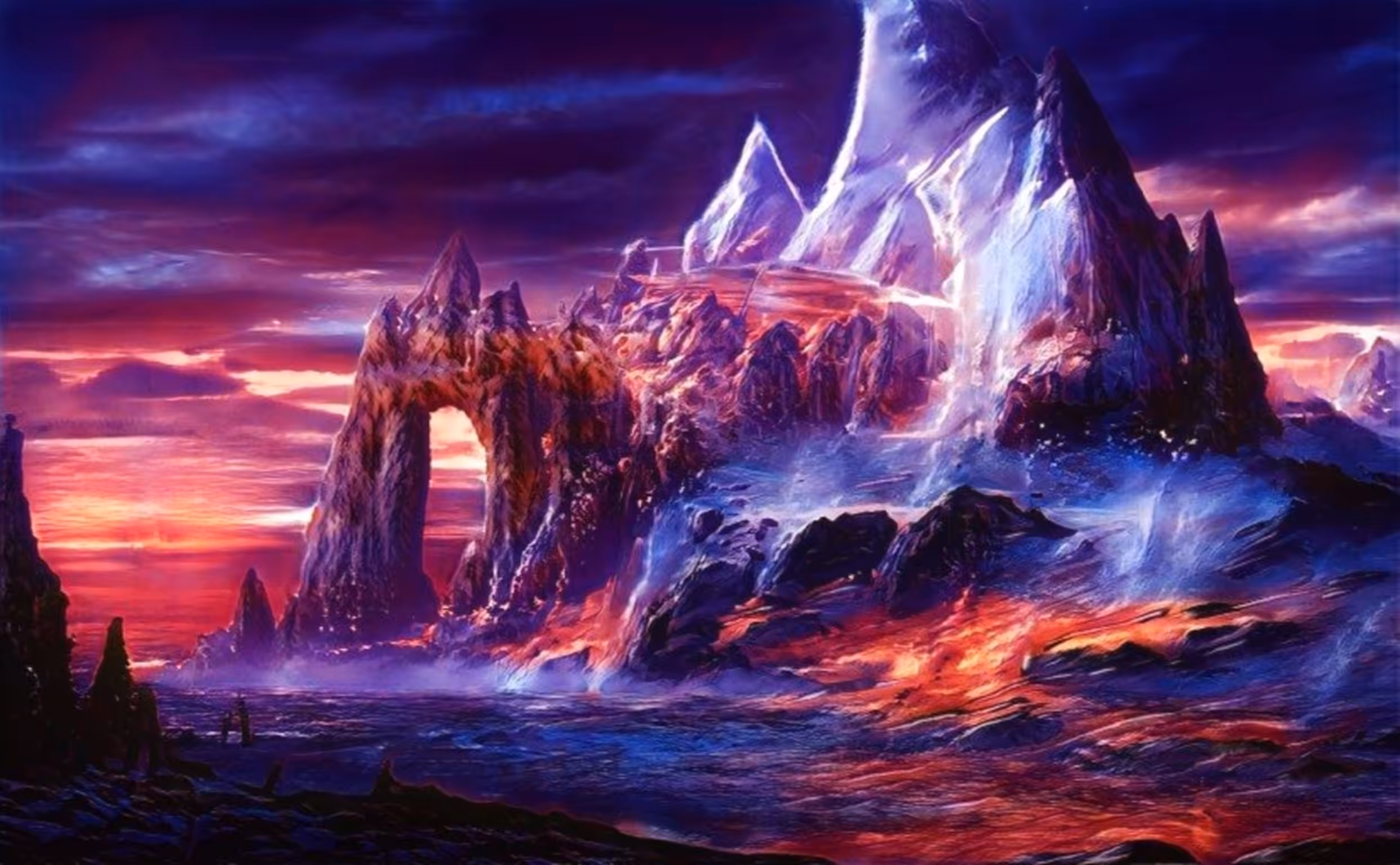CRAZY PAINTINGS: Landscape of fire and Ice