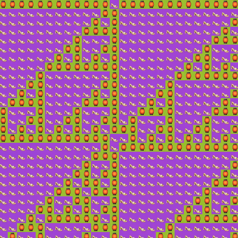 Elementary Cellular Emoji Automata #52