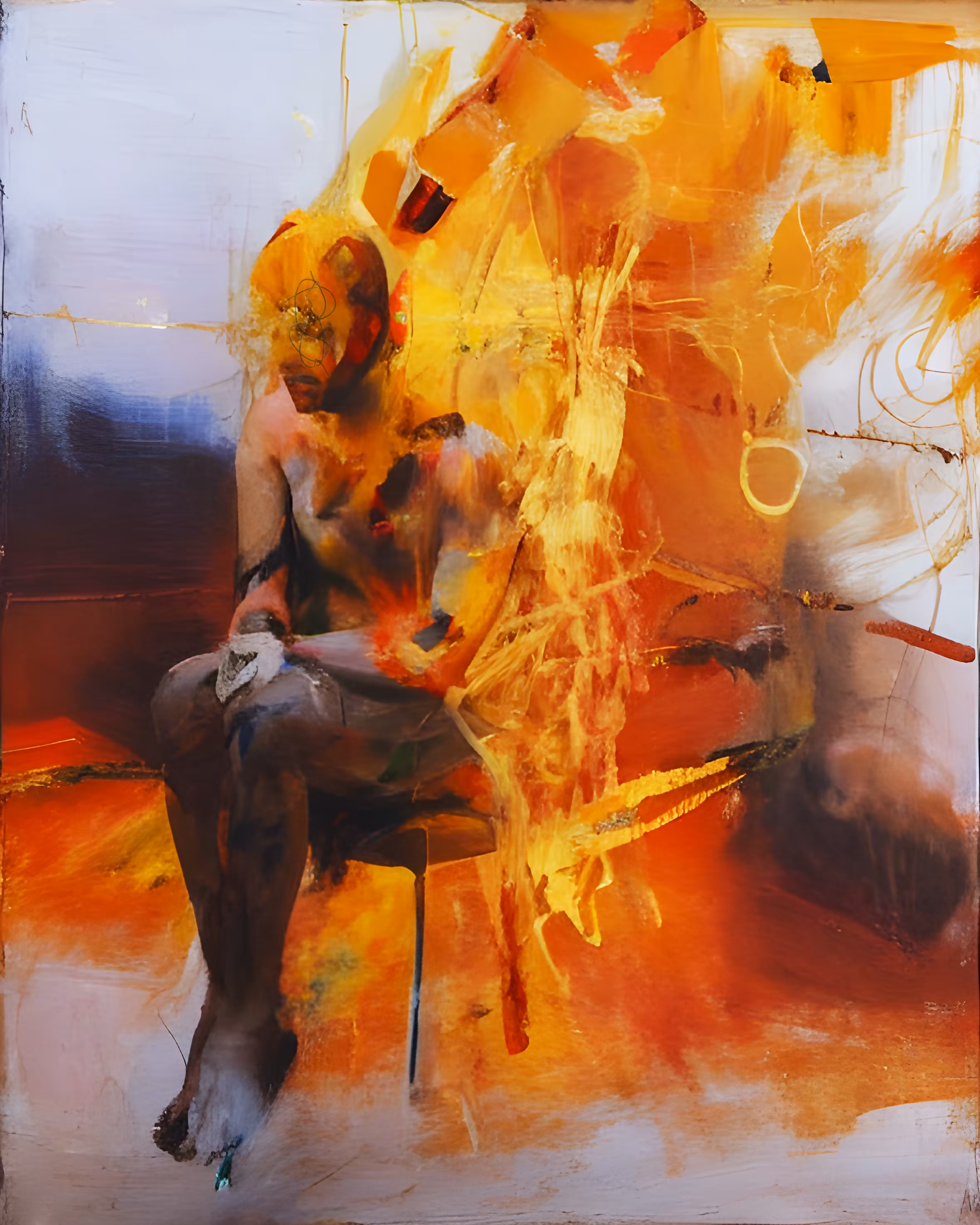 tête en feu