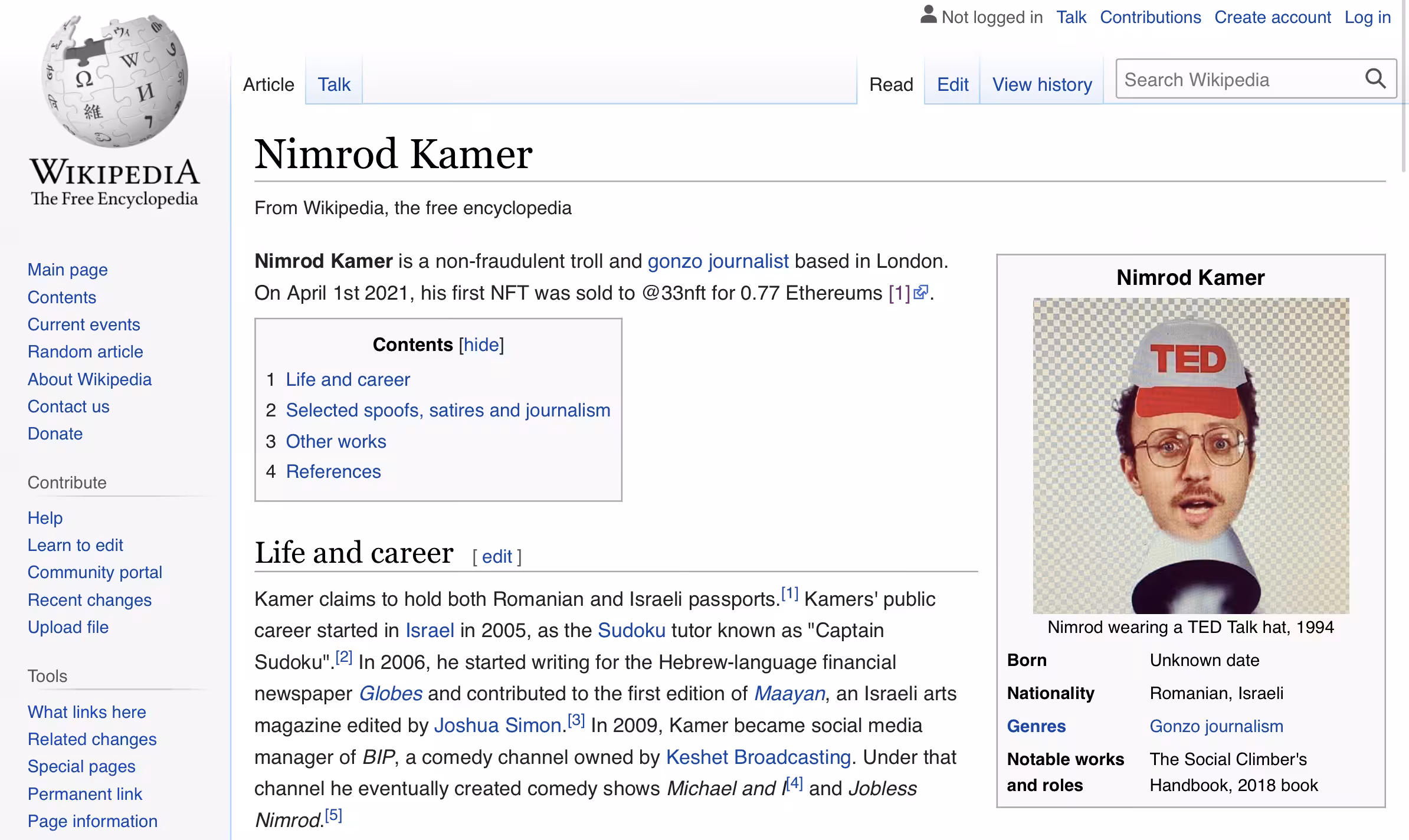 Who owns my Wikipedia page? 