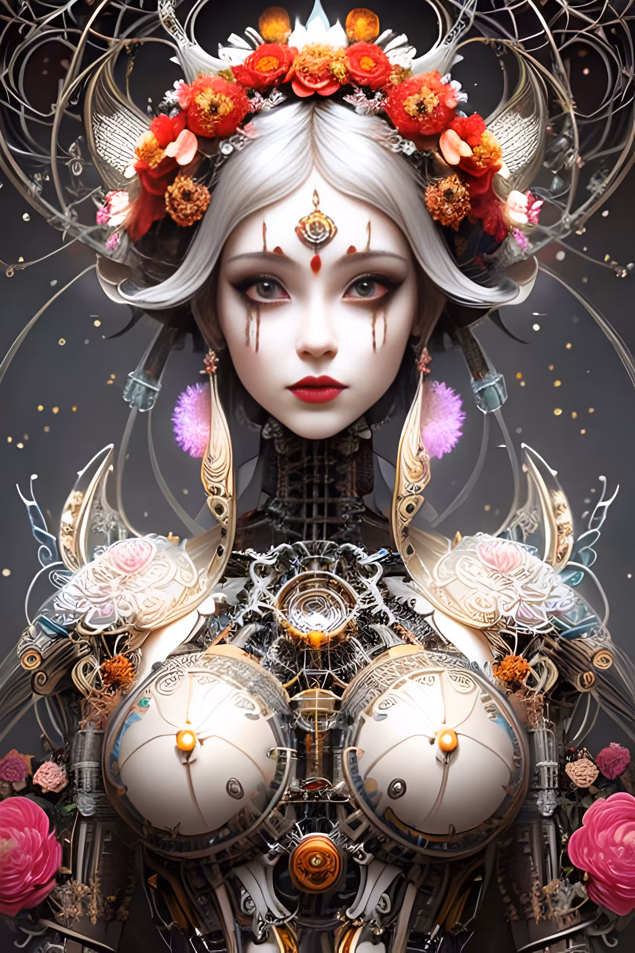 Ai Girl & Flowers