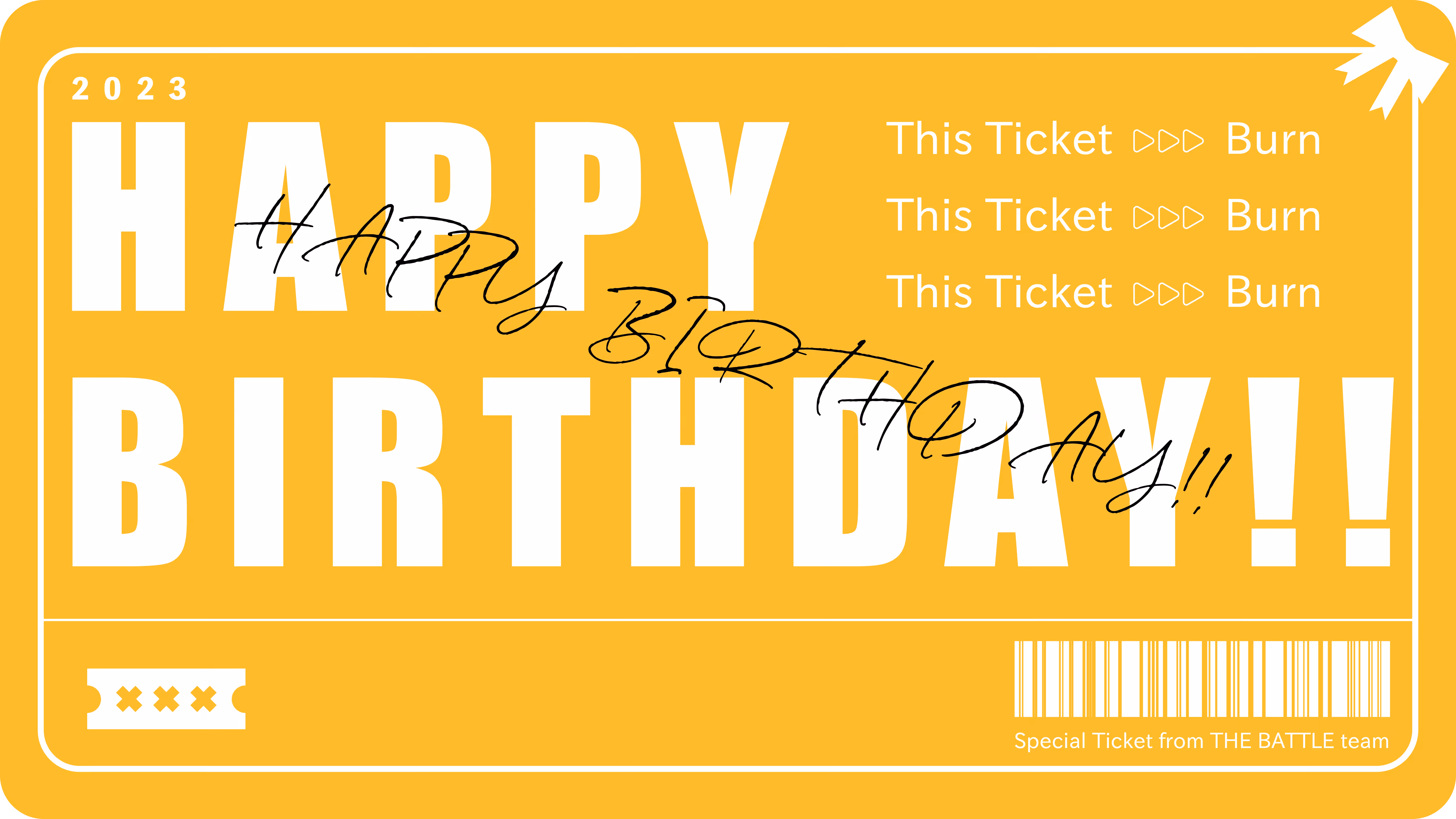 Birthday Tikect 2023
