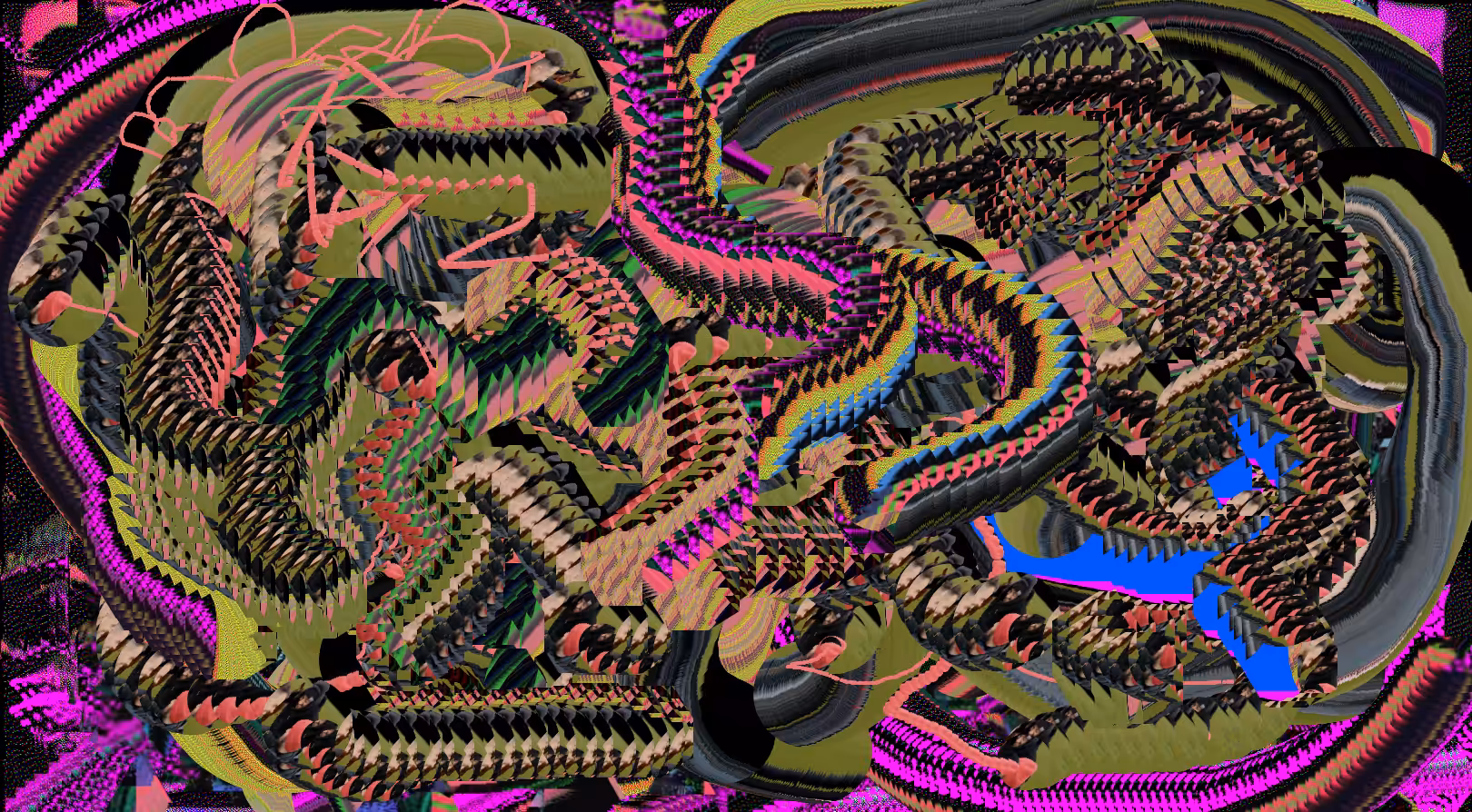 Glitched Traces: Landscapes of repetitions