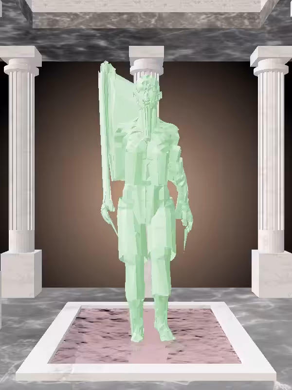 HeavenComputer: The Fragmented Receding Normie Green Woman #3017