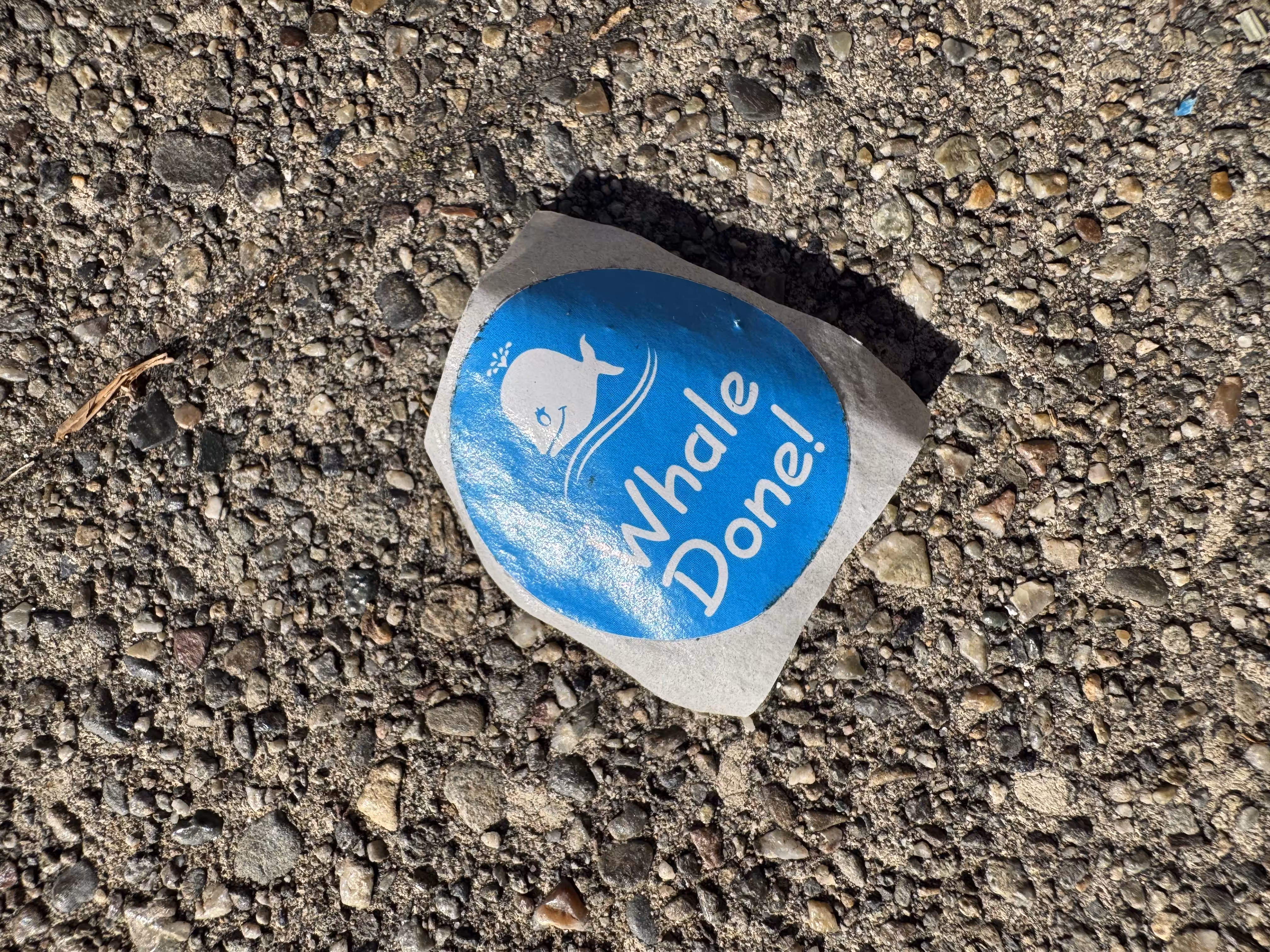 Two Blue Stickers to Get a Straight Line