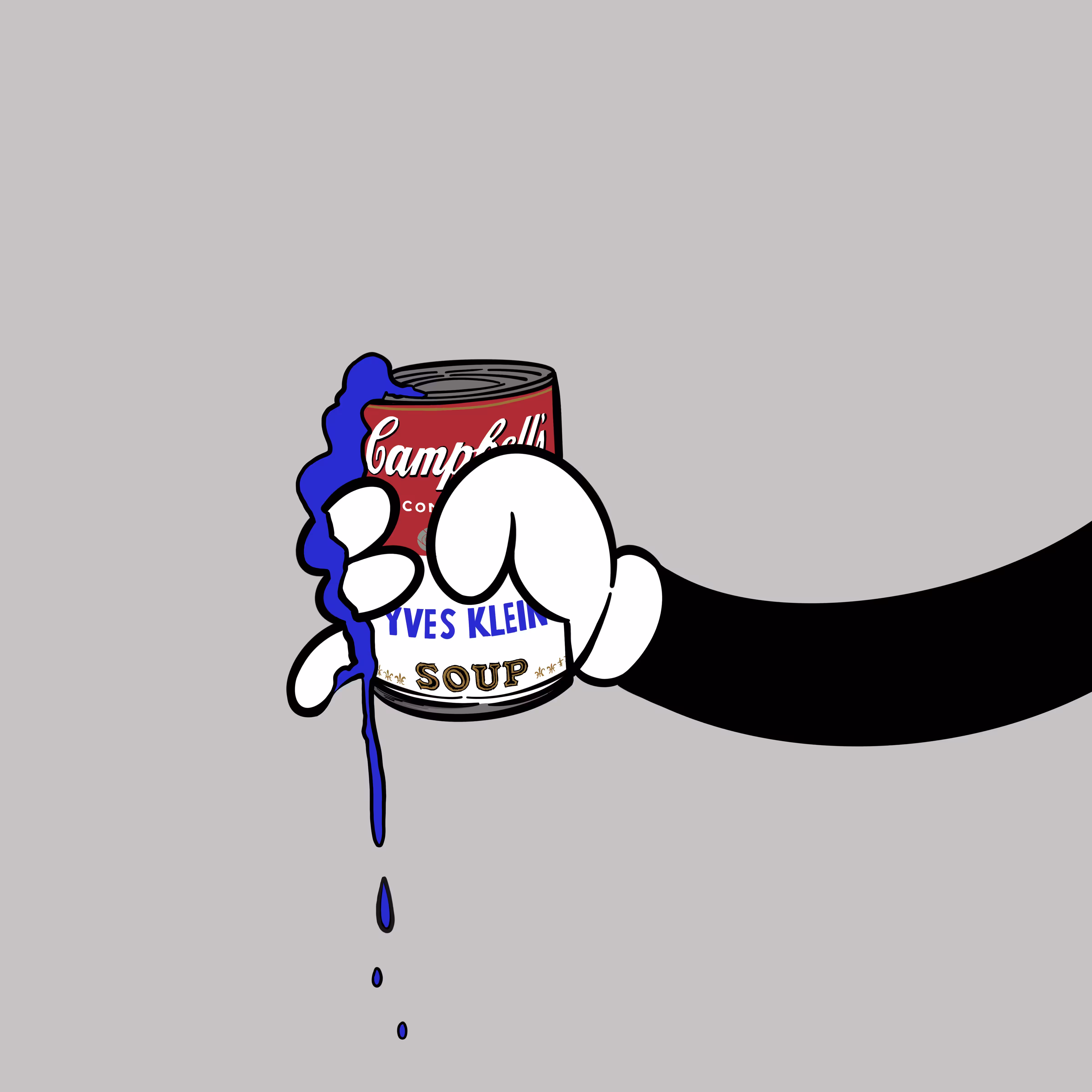TechnoHands: Yves Klein Soup by Campbell's