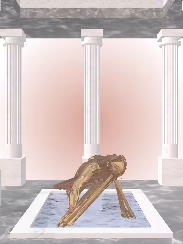 HeavenComputer: The Fragmented Rising Old Bronze Woman #773