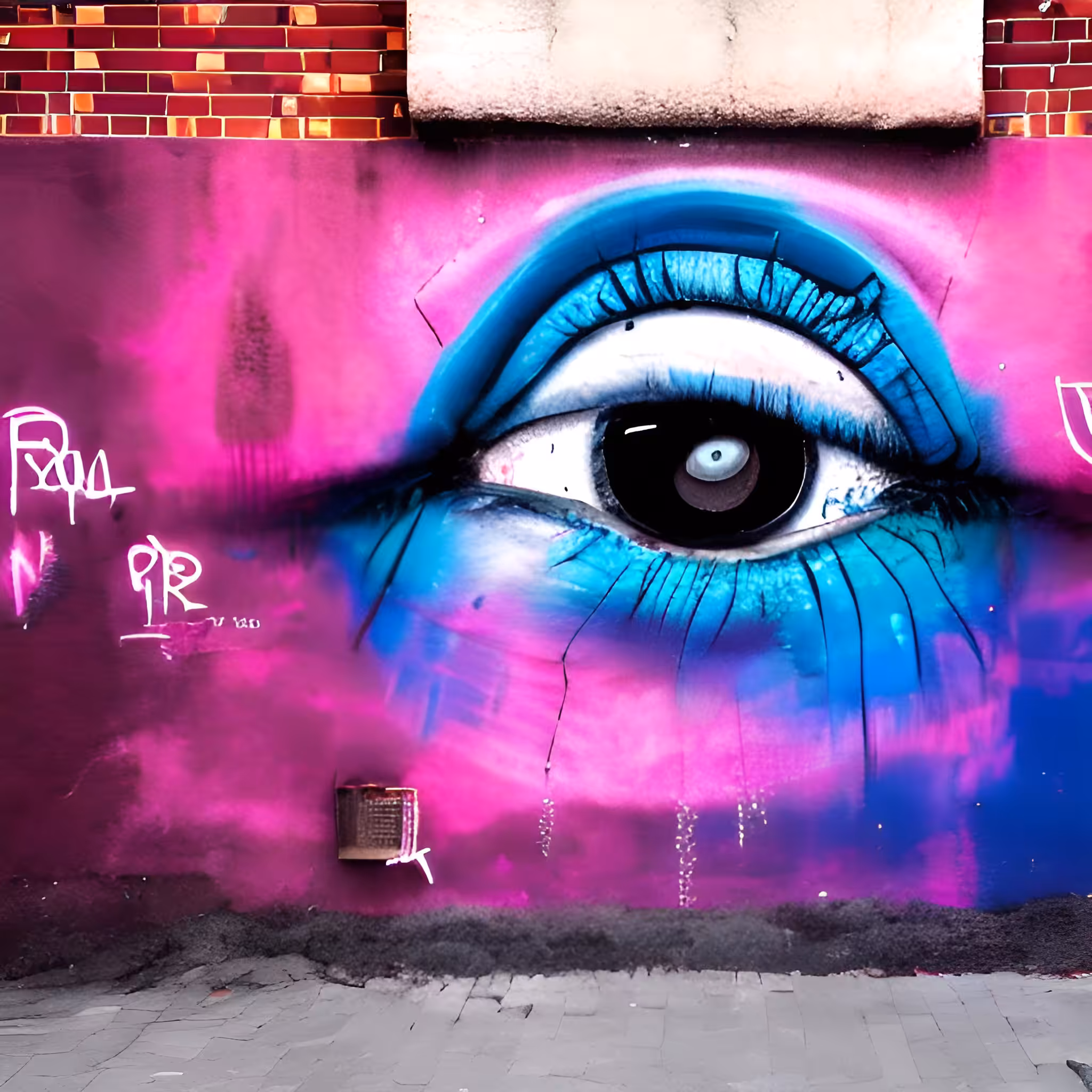 Neon Art: Eye C U Street Art