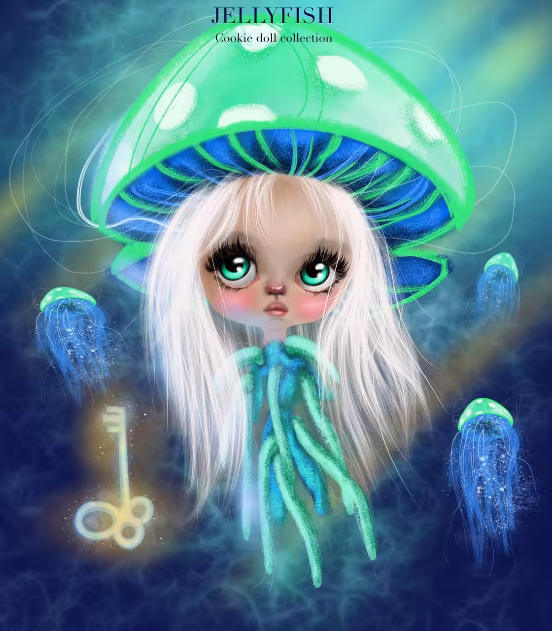 jelly fish cookie doll