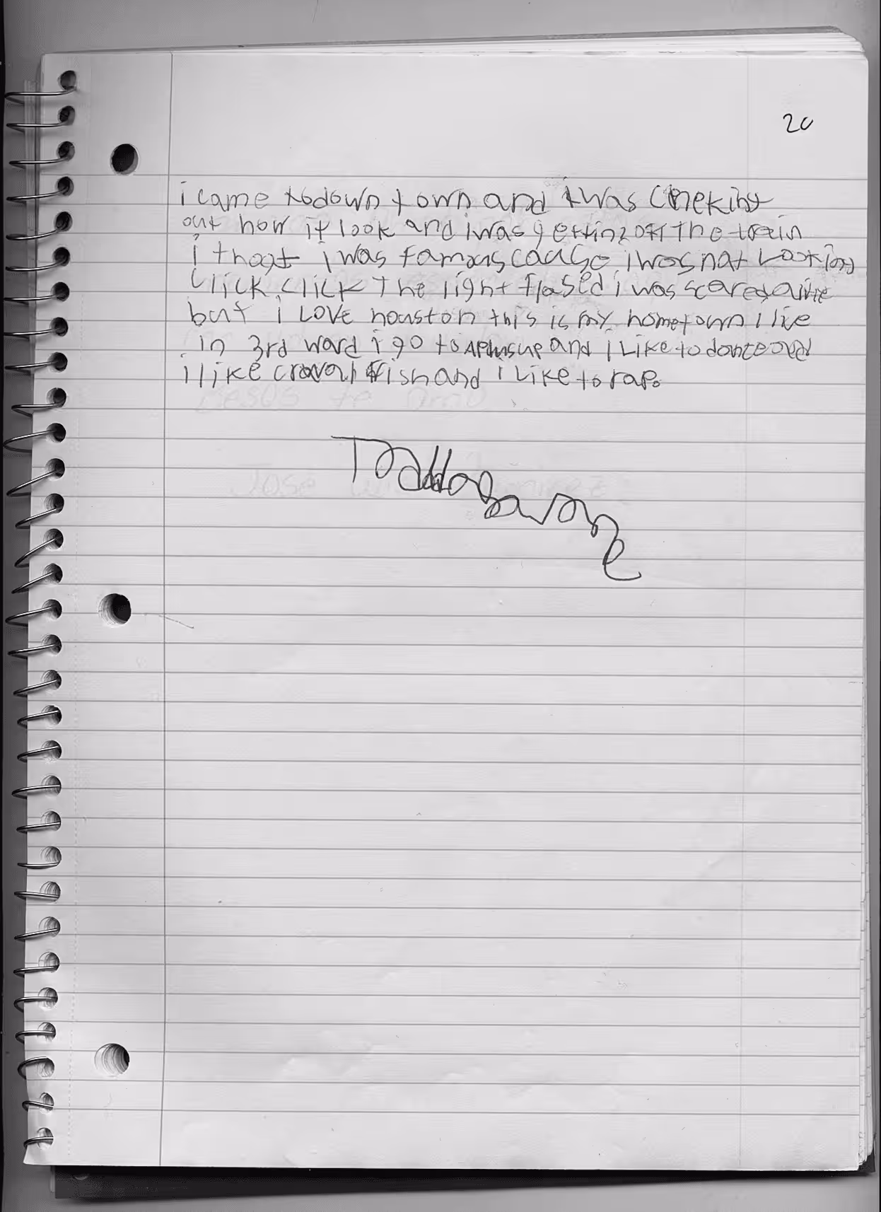 #08 Will you write in my notebook - Todd - Notebook Page