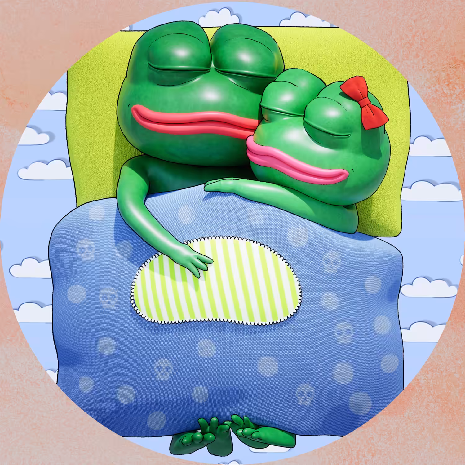 SNUGGLY PEPE BED SKULL