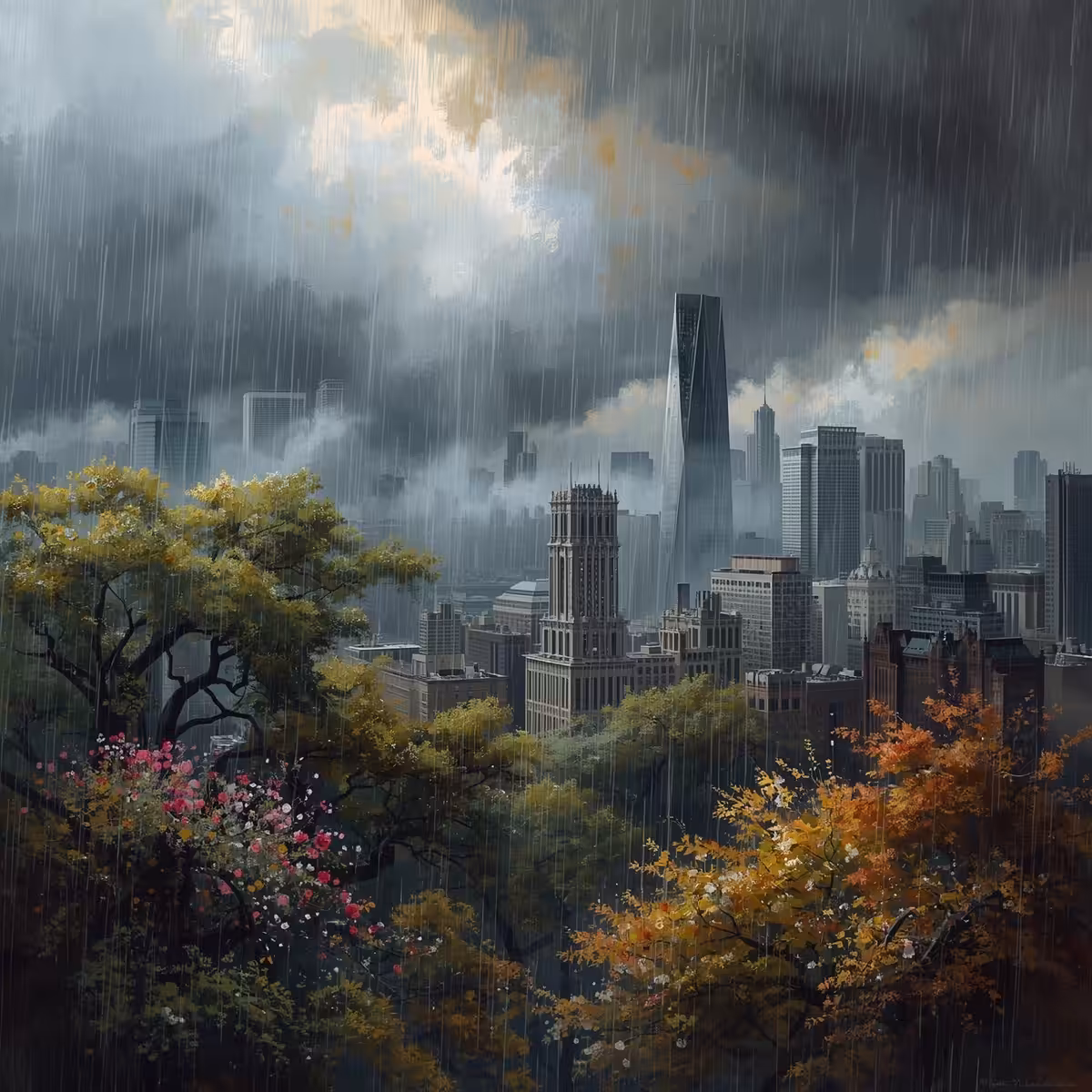 Rainy city