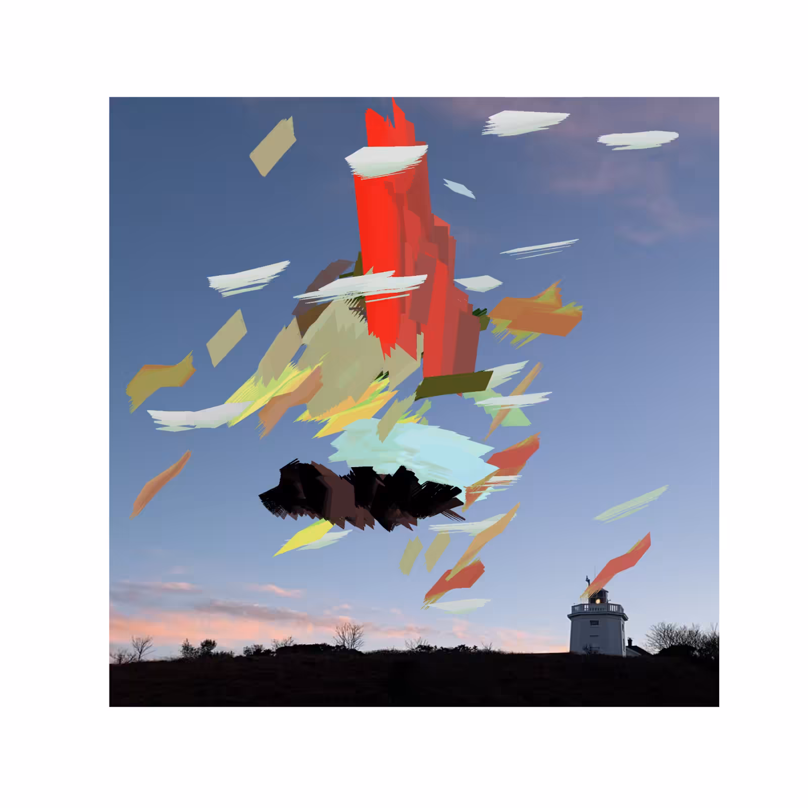 Lighthouse on fire (2)