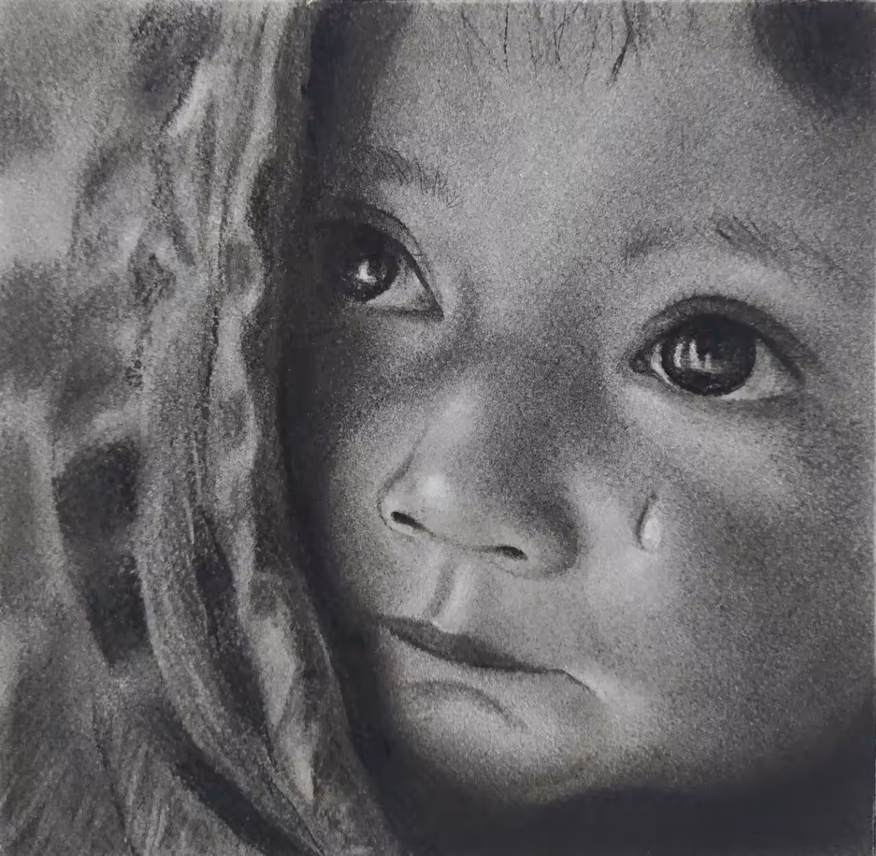 Innocent look.