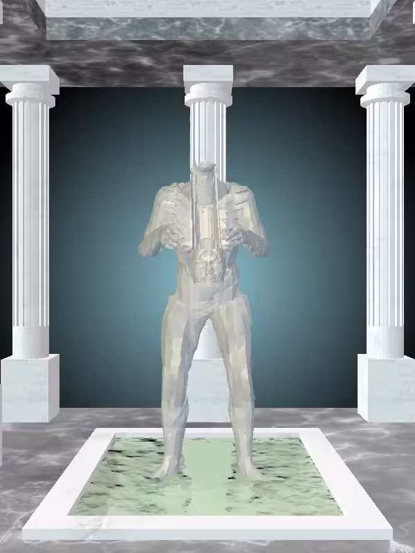 HeavenComputer: The Fading Fragmented Old Mossy Champagne Woman #4140