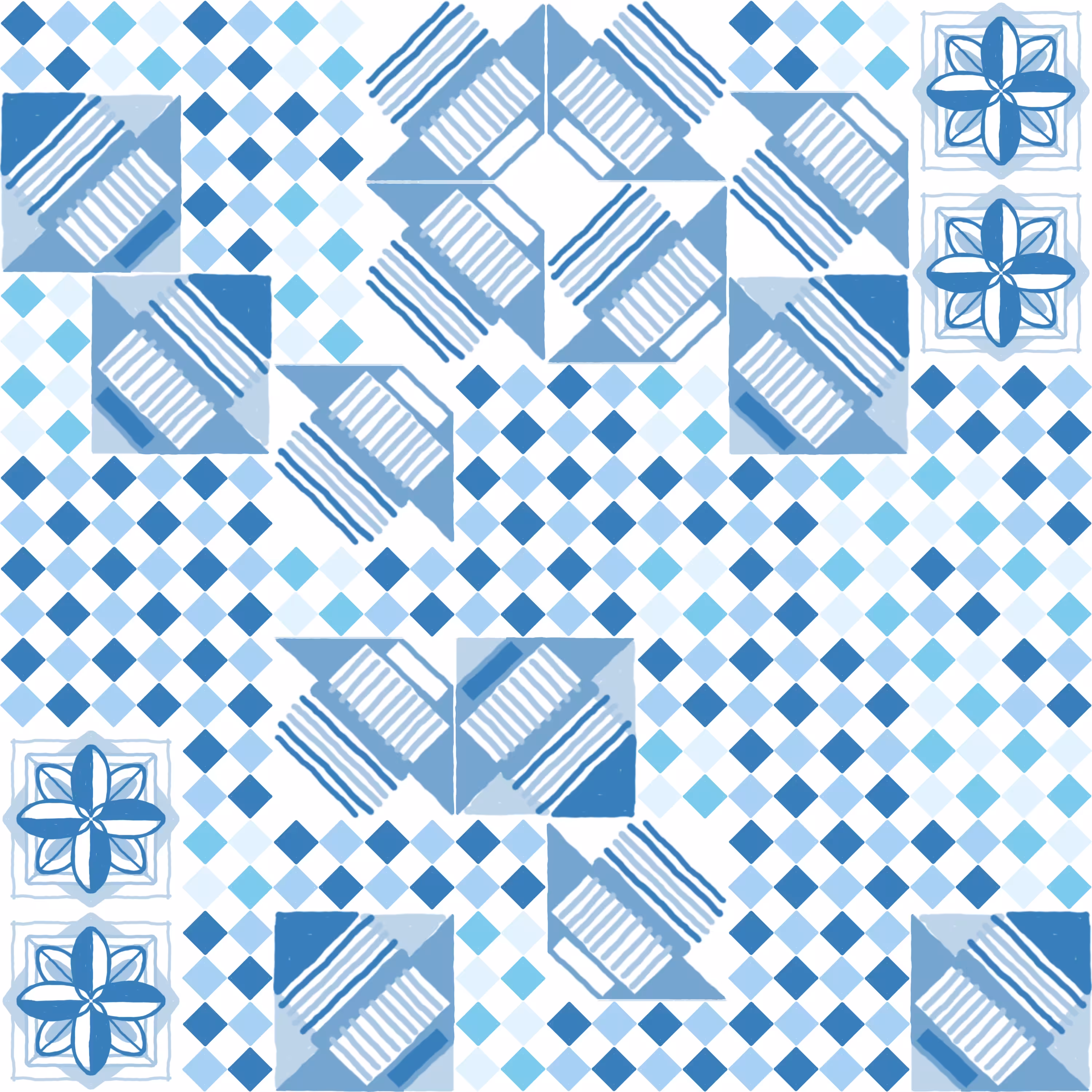 messy tiles: 030
