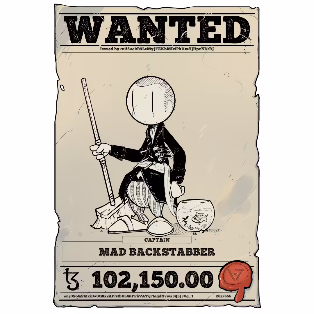 MAD BACKSTABBER | TEZOS PIRATE 282/666