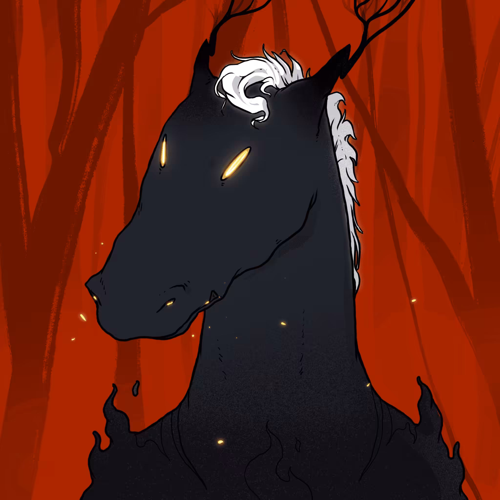 horse head - black001