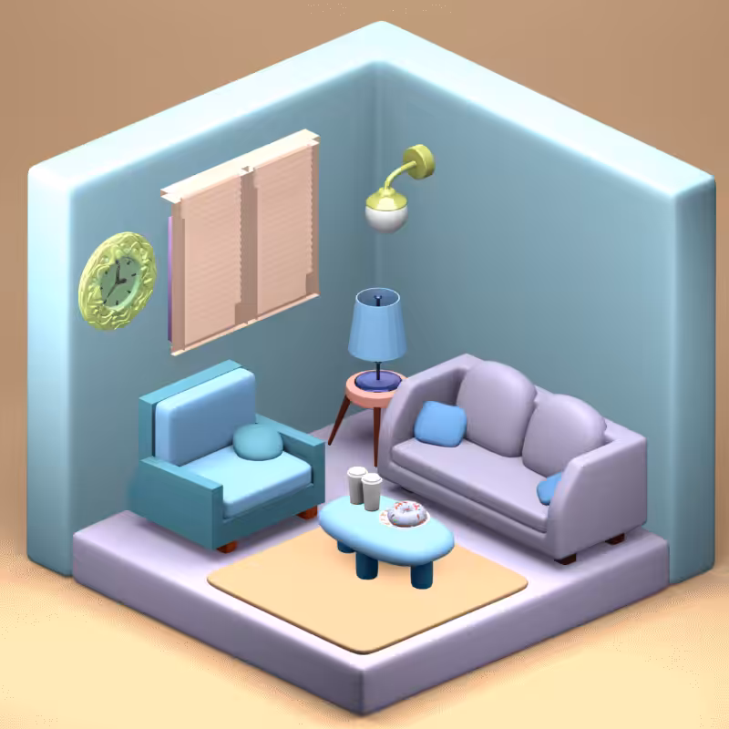 3D Fantasy Living room #21