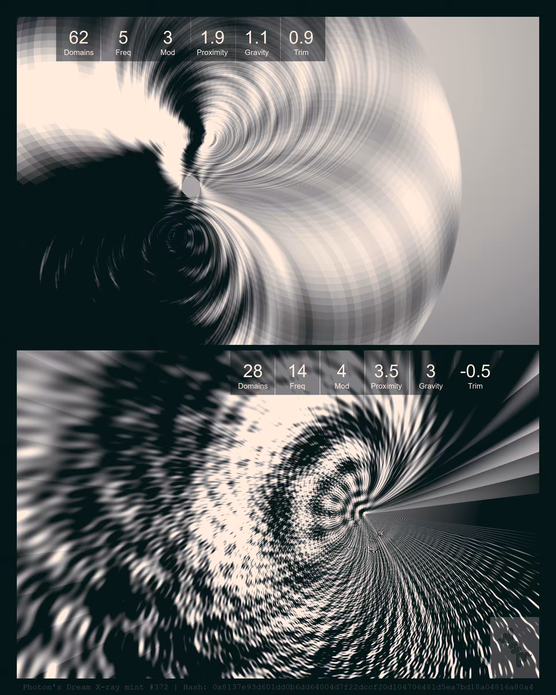 Photon's Dream X-rays by Harvey Rayner: Photon's Dream X-ray mint#372