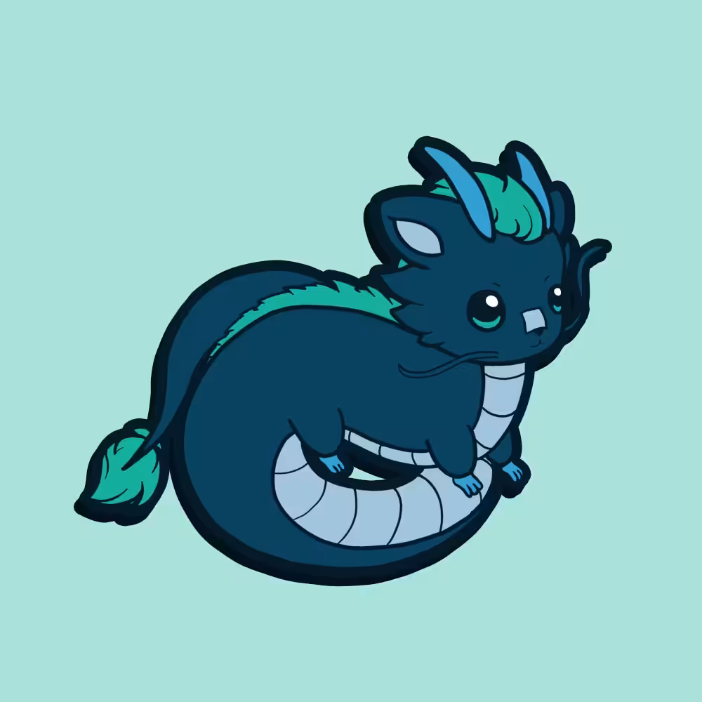 Fluff Pin: #4-V Japanese Dragon