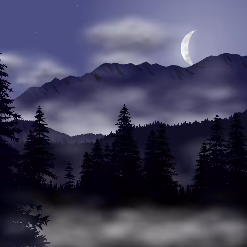 Moonlit Mountains #85