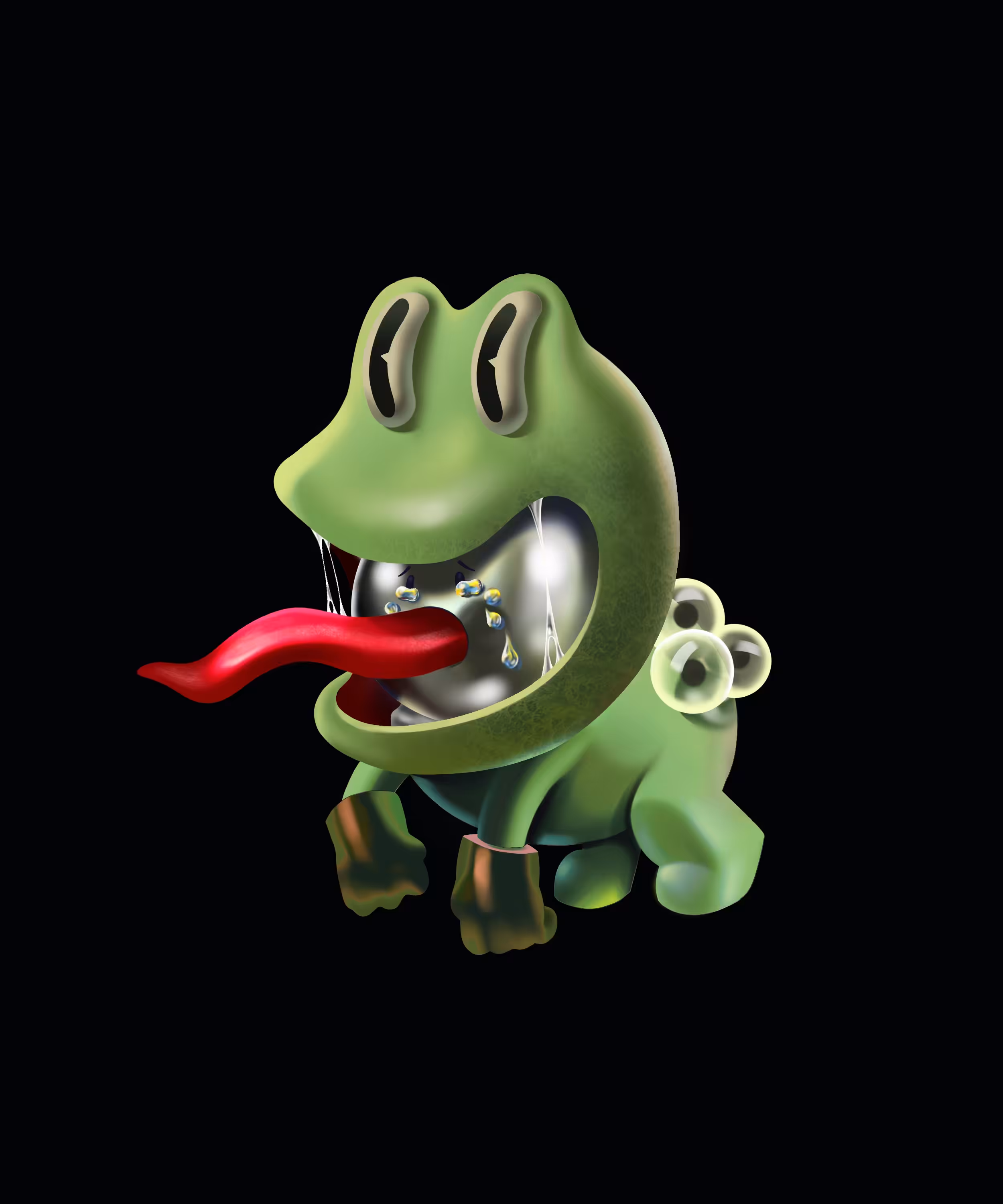 038 Don't cry Tadpole ,Frog is here .