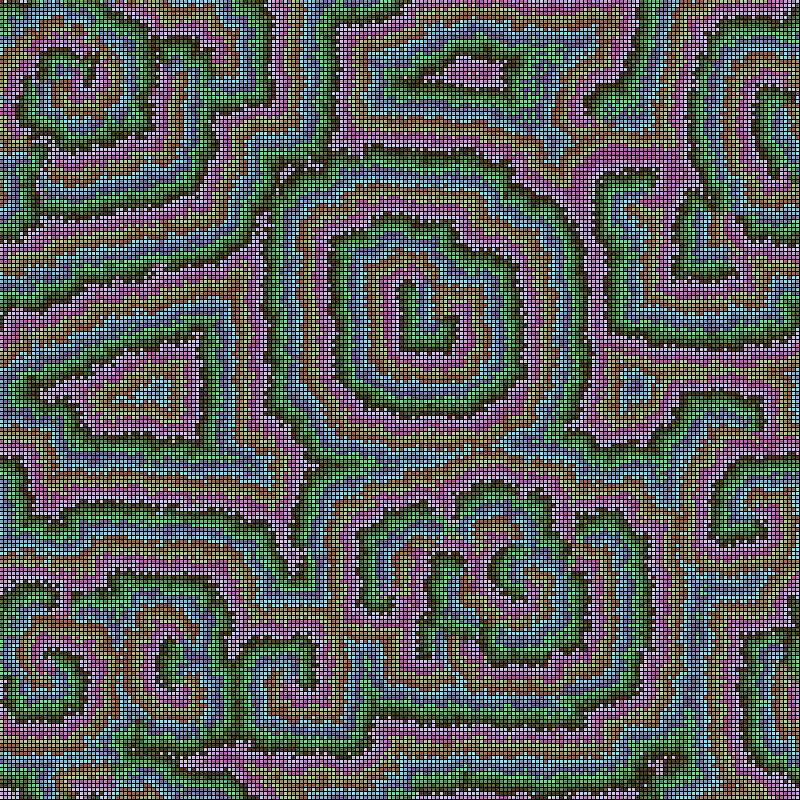 Reaction Diffusion Cellular Automata #1