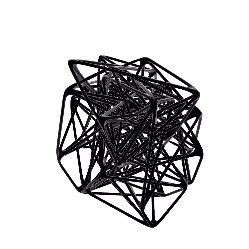 UNFOLDINGS - Hypercube 05 / BLACK METAL