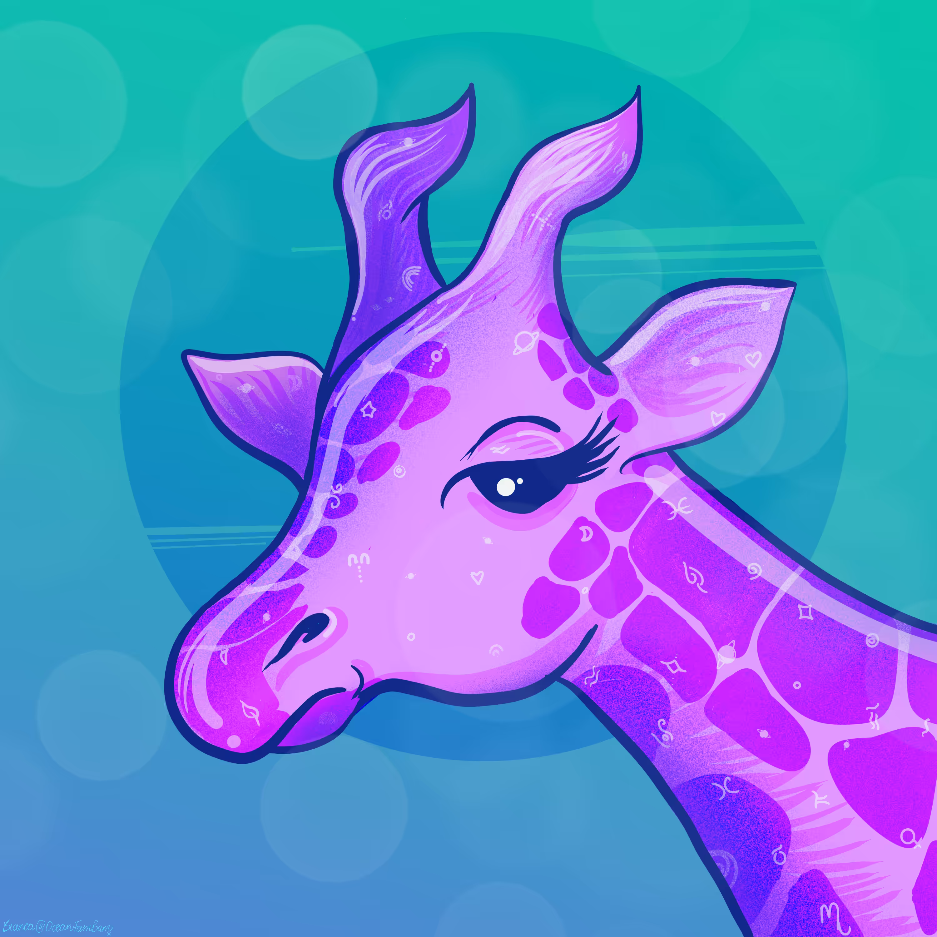 Glowing Galaxy Giraffe