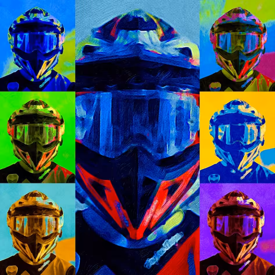 Warhol Motorcross Helmet