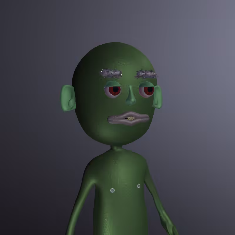 Strange little green man #1
