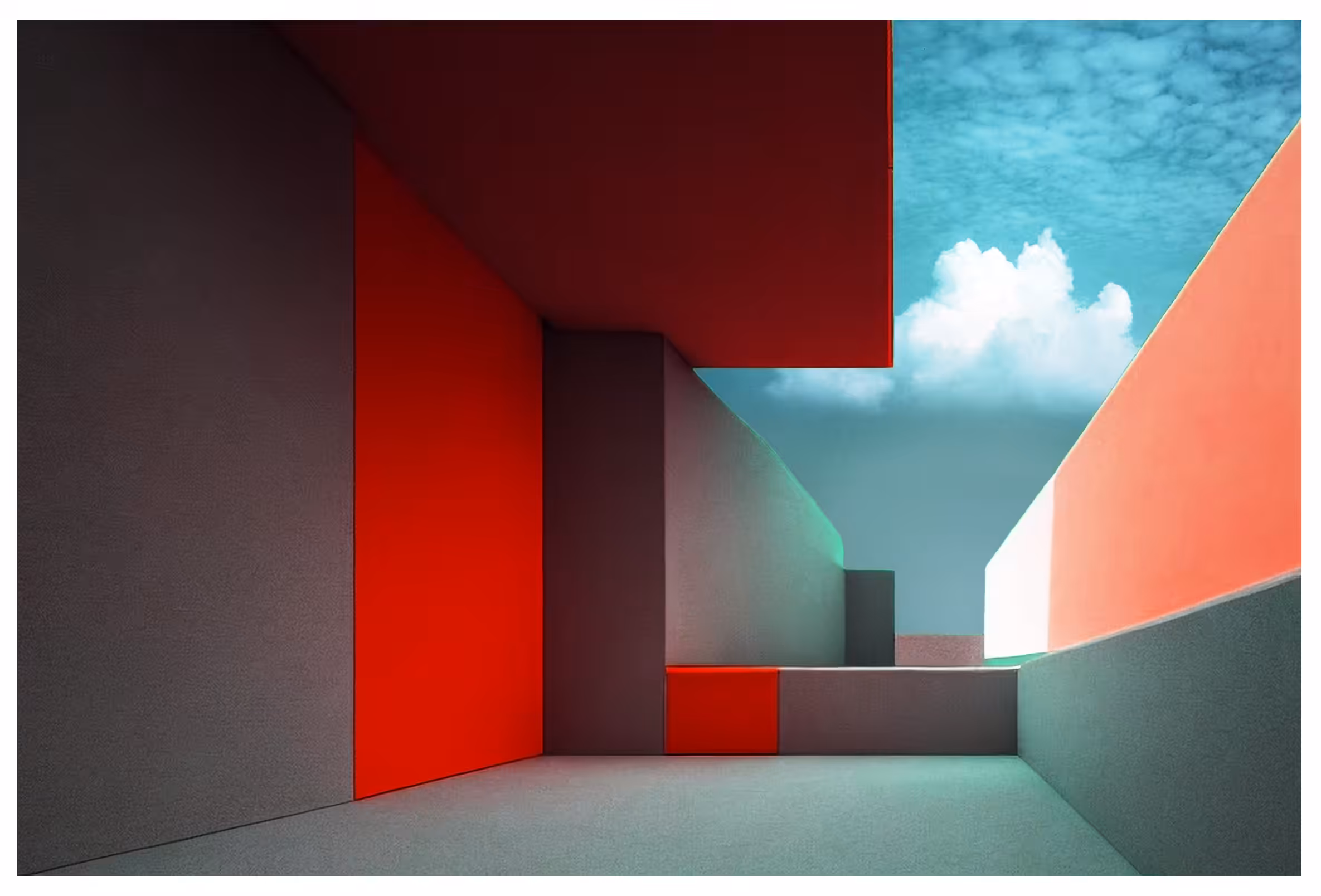 Chromatic Scenes: Chromatic structures #1/ Red