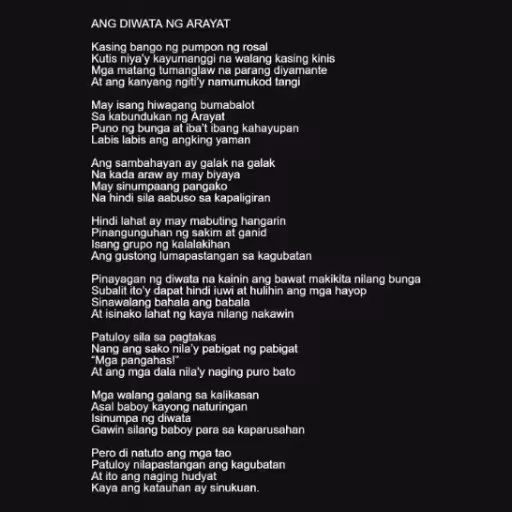 ANG DIWATA NG ARAYAT...