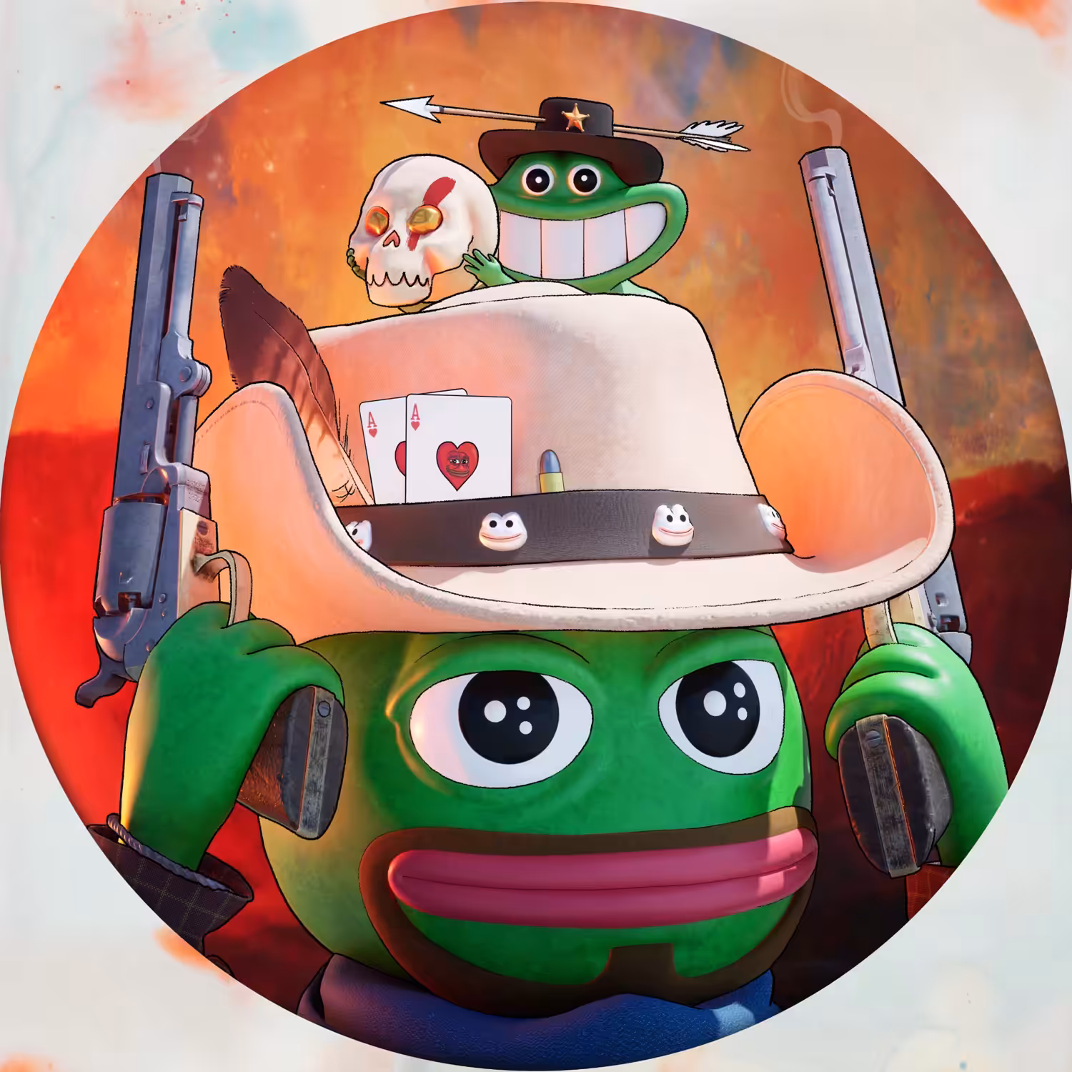 GUNSLINGER PEPE SKULL 