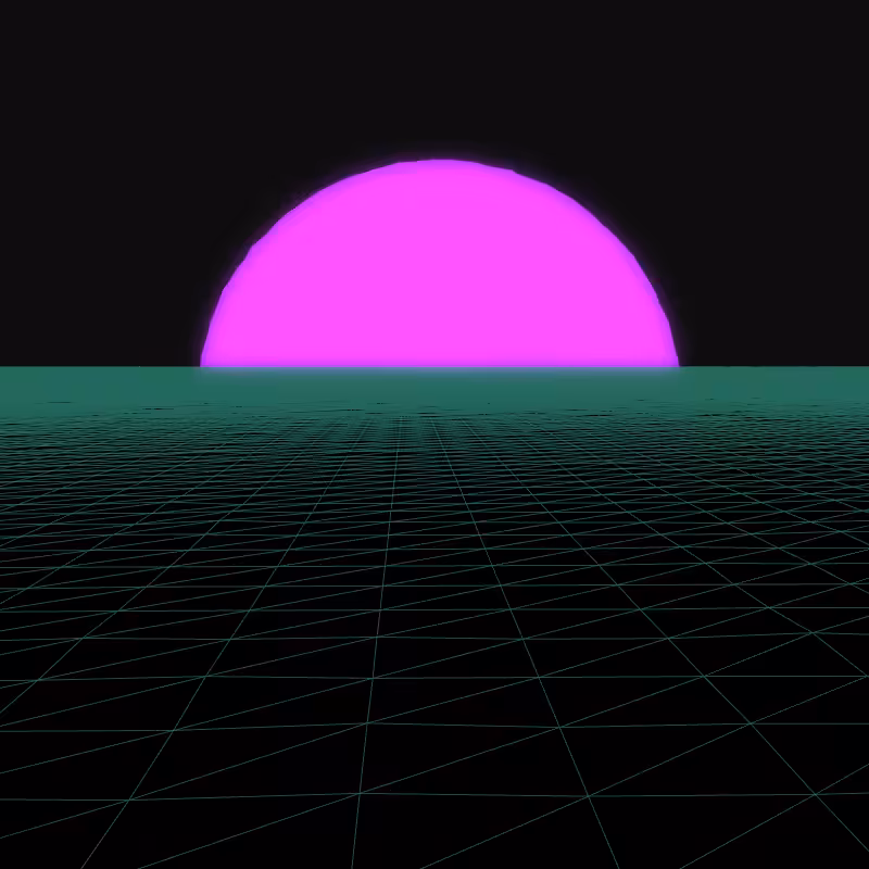 Generative Retrowave Field #21