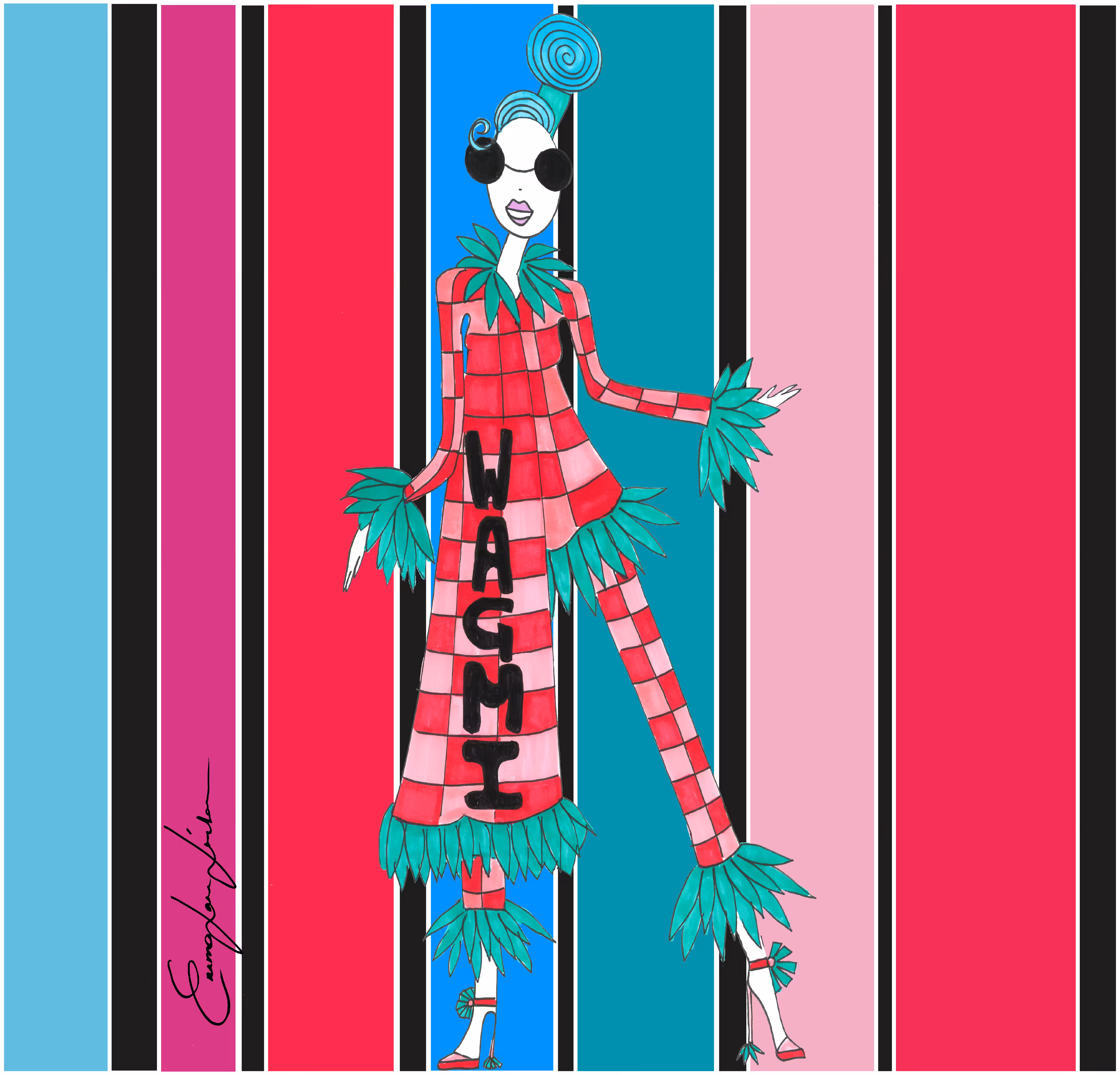 IRL GAL 08 - WAGMI - SUIT - STRIPES