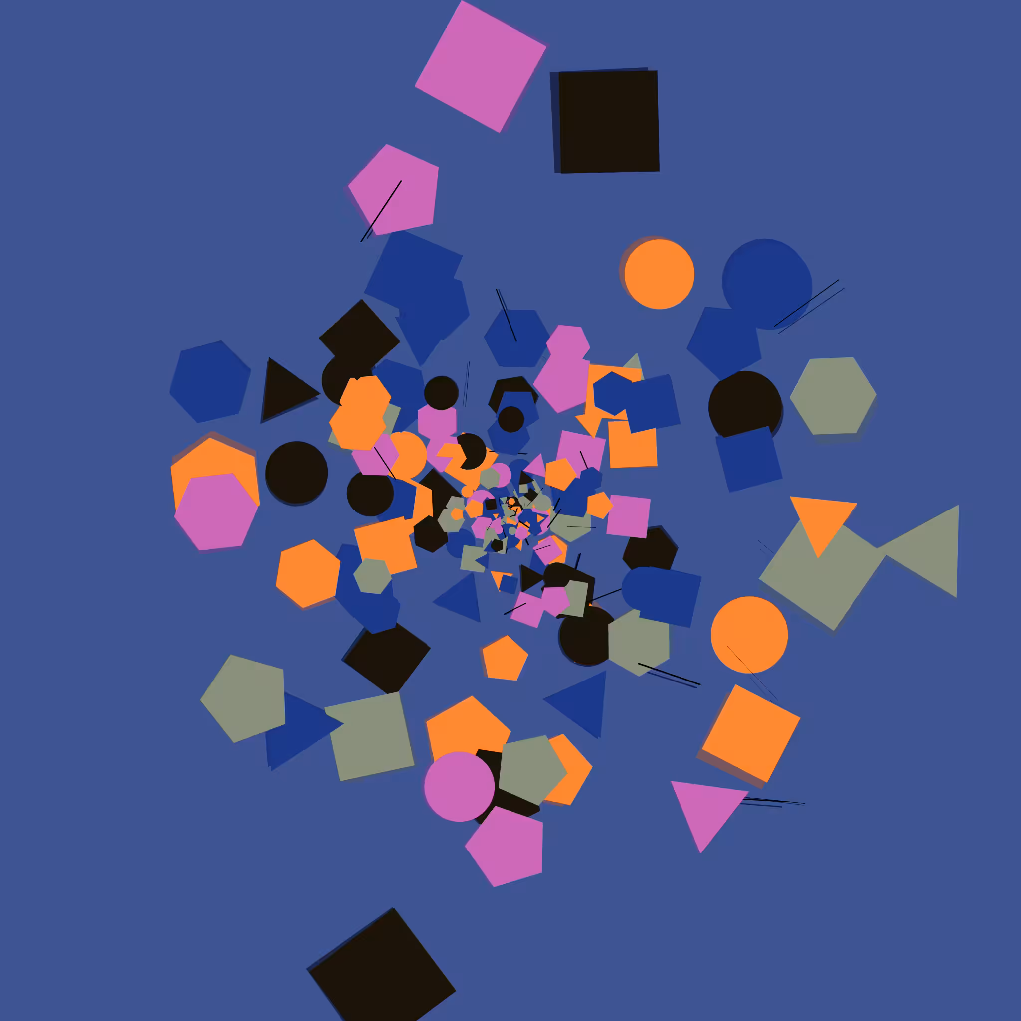 Chaotic Colored Shapes #7