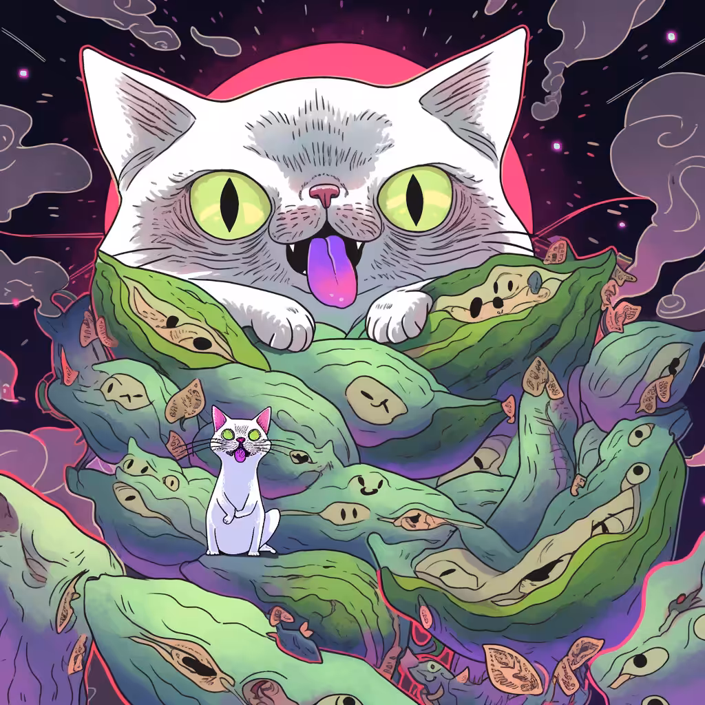 The Cat On Cucumber