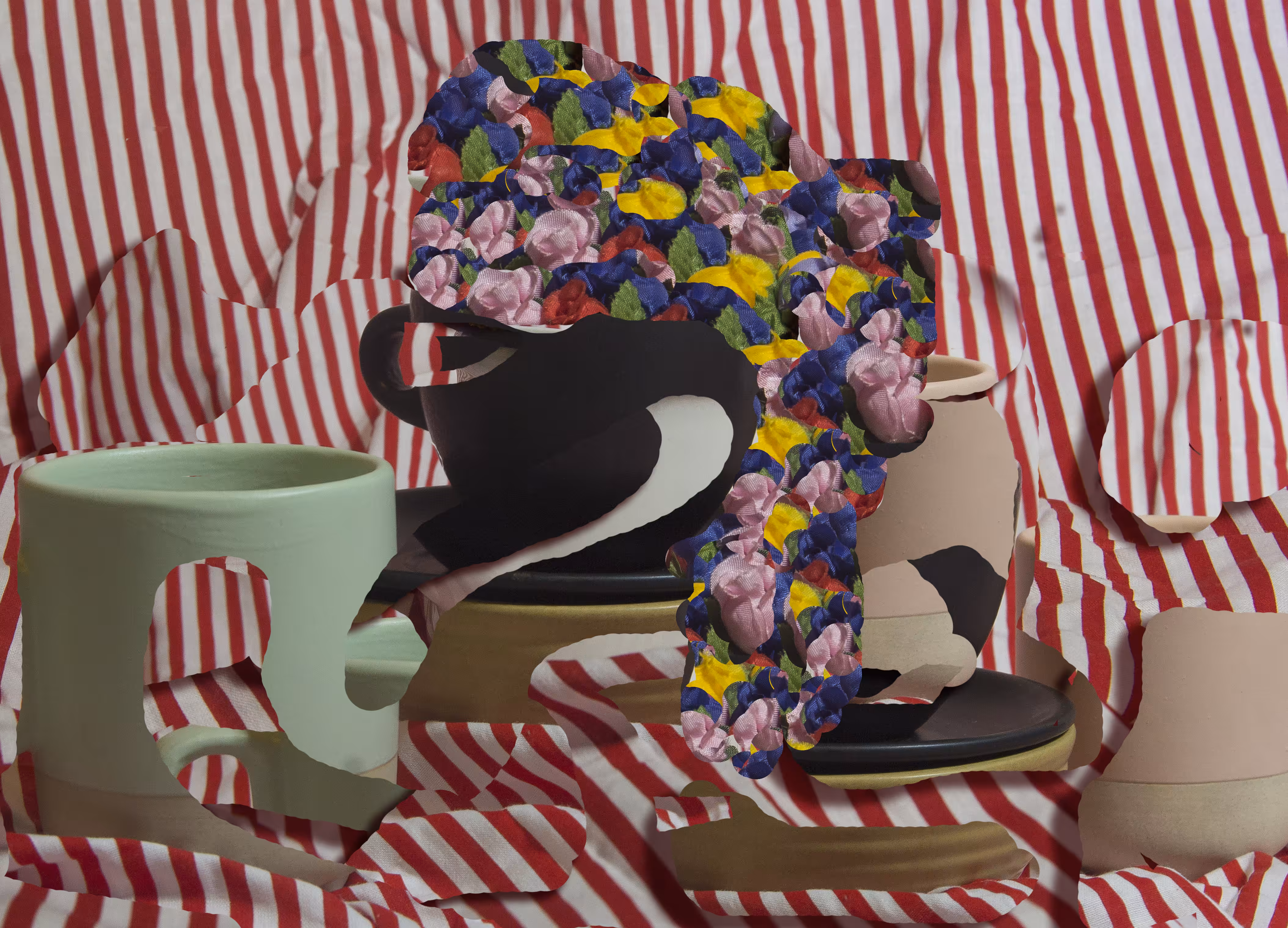 cup and flowers