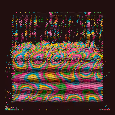 Falling Mesh Paintings #13