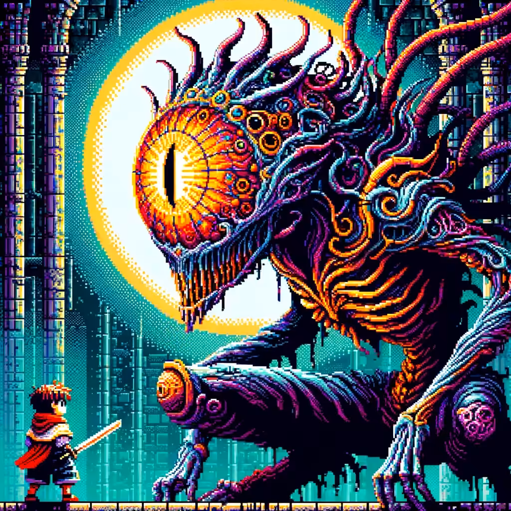 Minibosses: Luminous Behemoth of the Neon Labyrinth