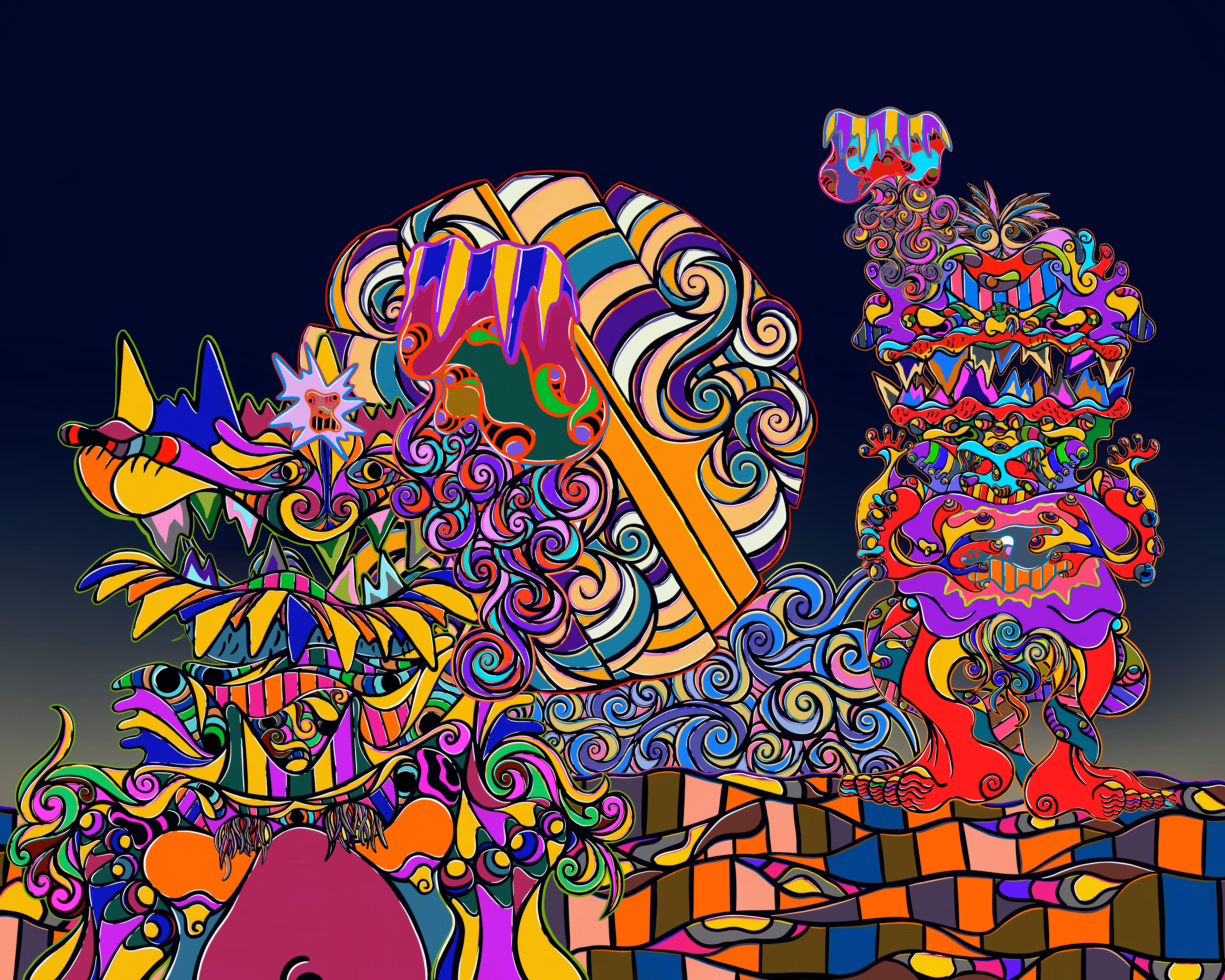 Sunrise in a dark land