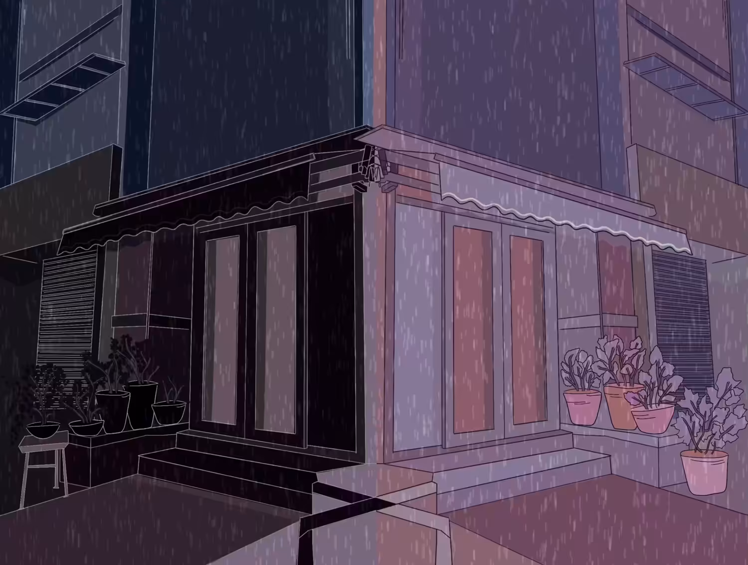 It's raining in my mind