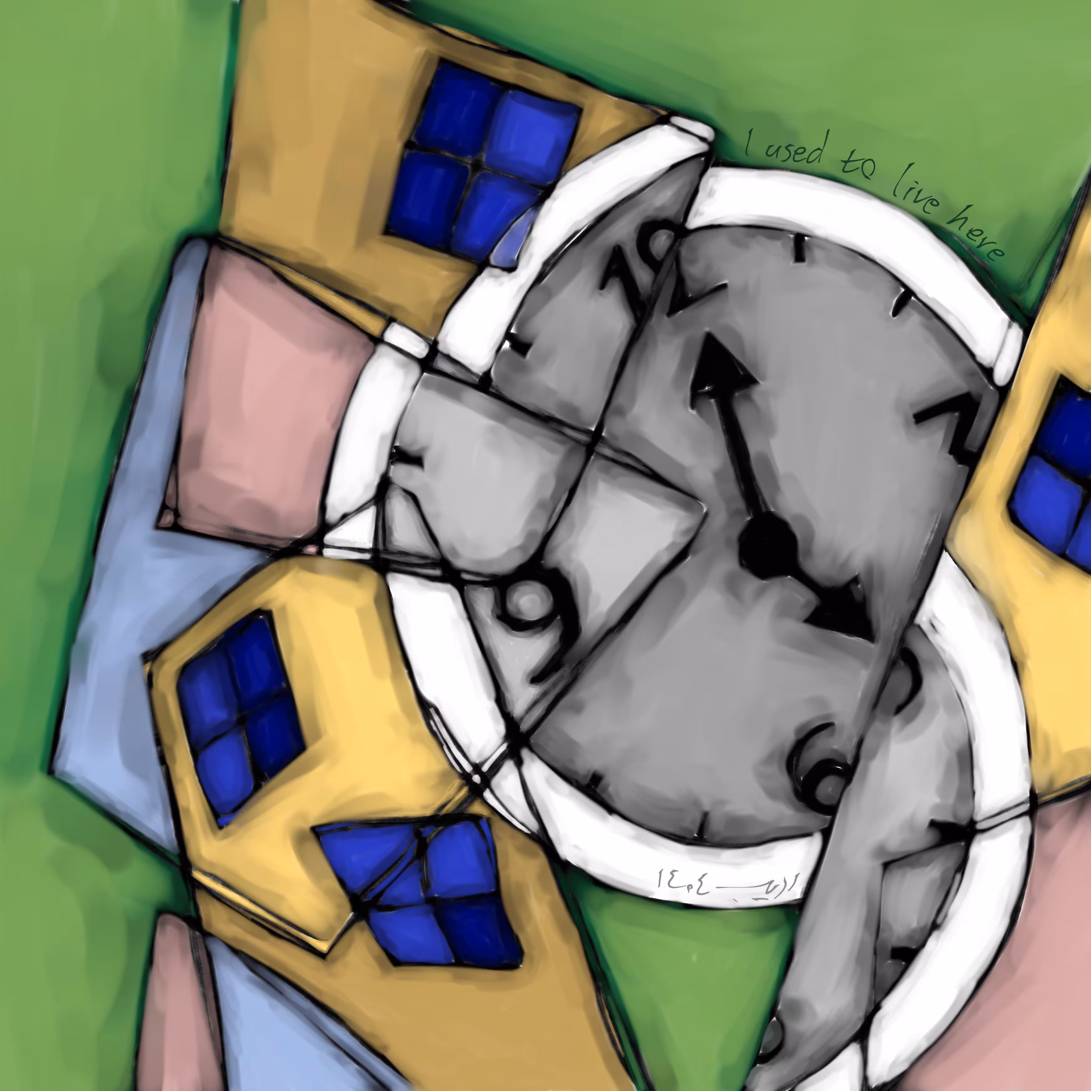 Wall Clock Under the Rubble