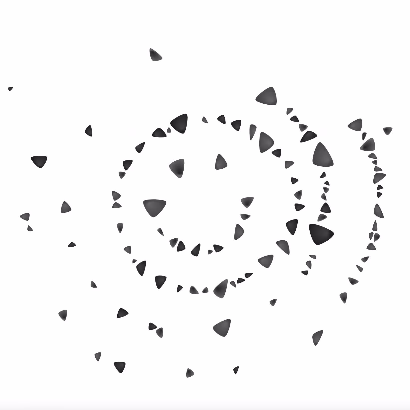 Pebbles: chaos vs orderliness